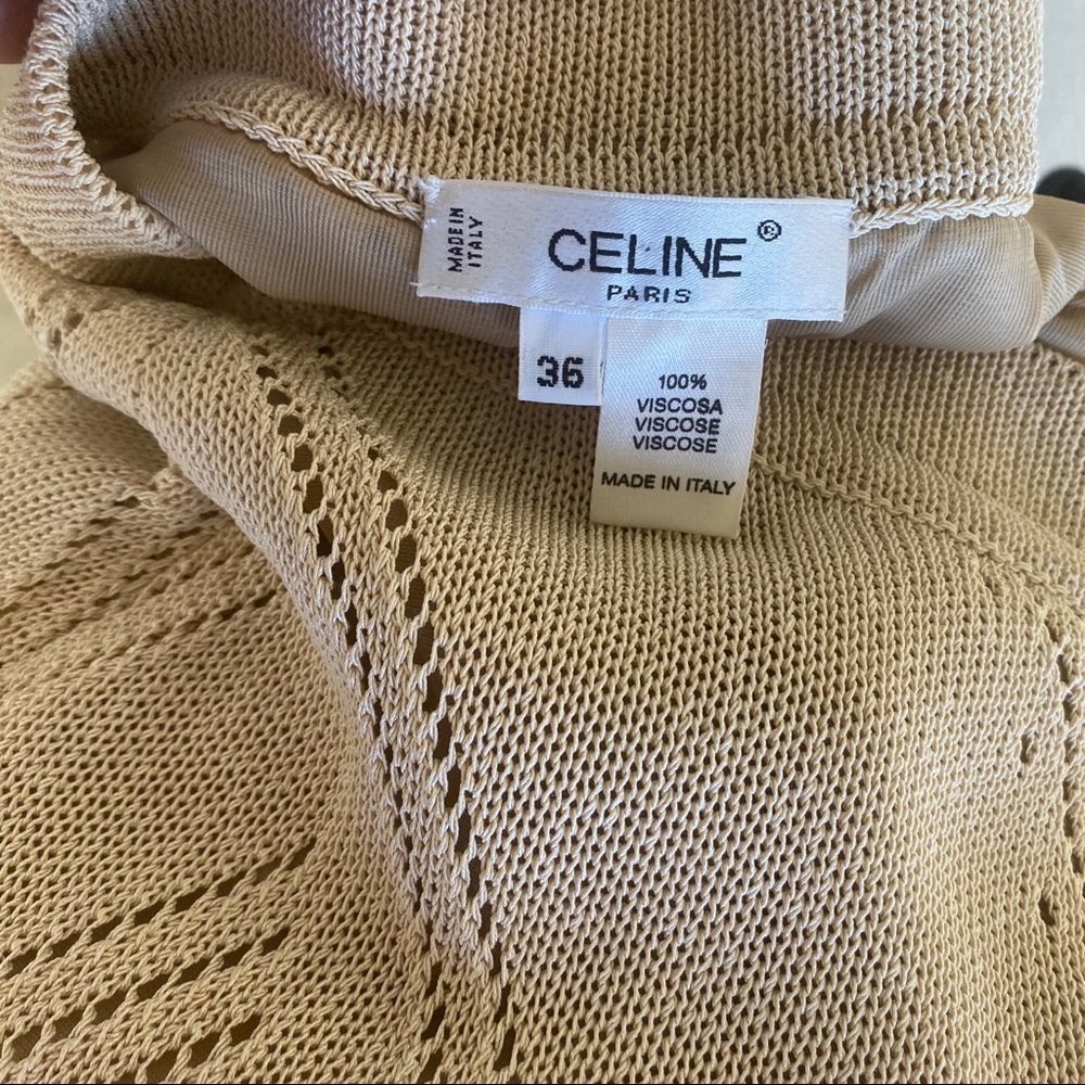 Celine Paris S Sexy Bodycon Boho Knit Pencil Skirt - Picture 7 of 8